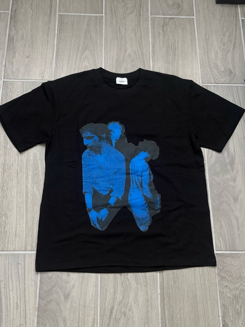 Burberry Graphic Tee with Blue Photo-Print